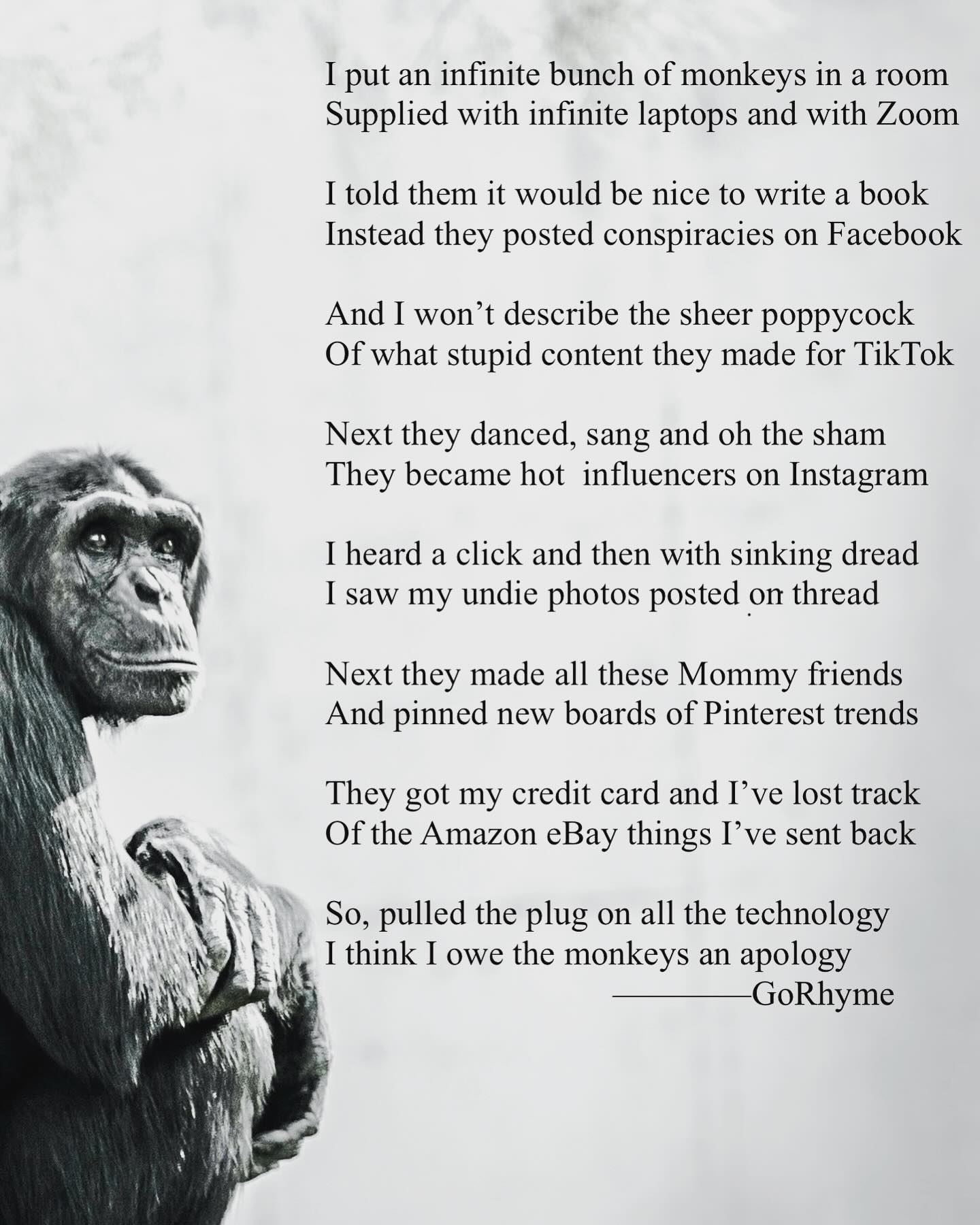 A little monkey poem.