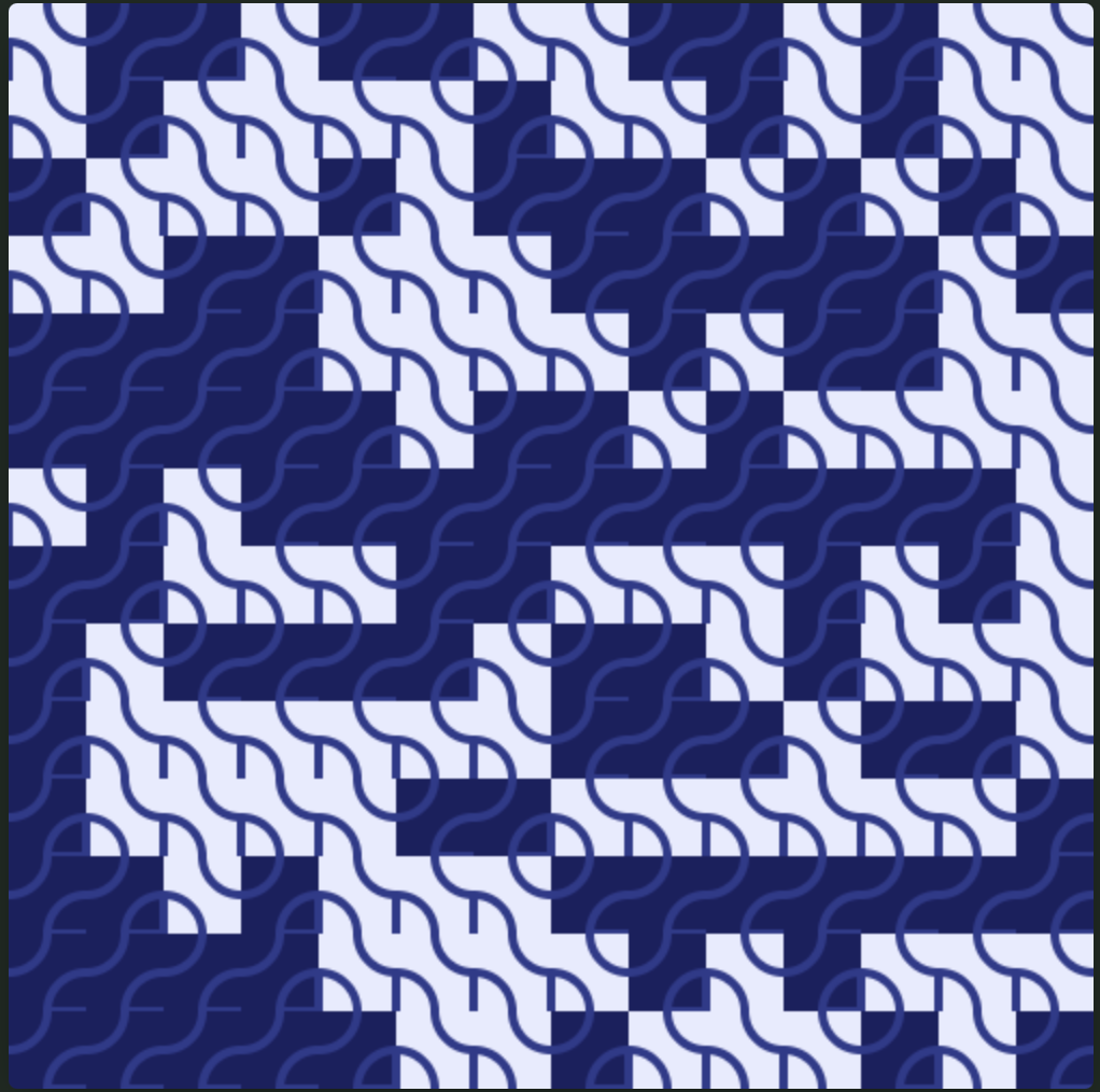 Truchet tile art from our tool