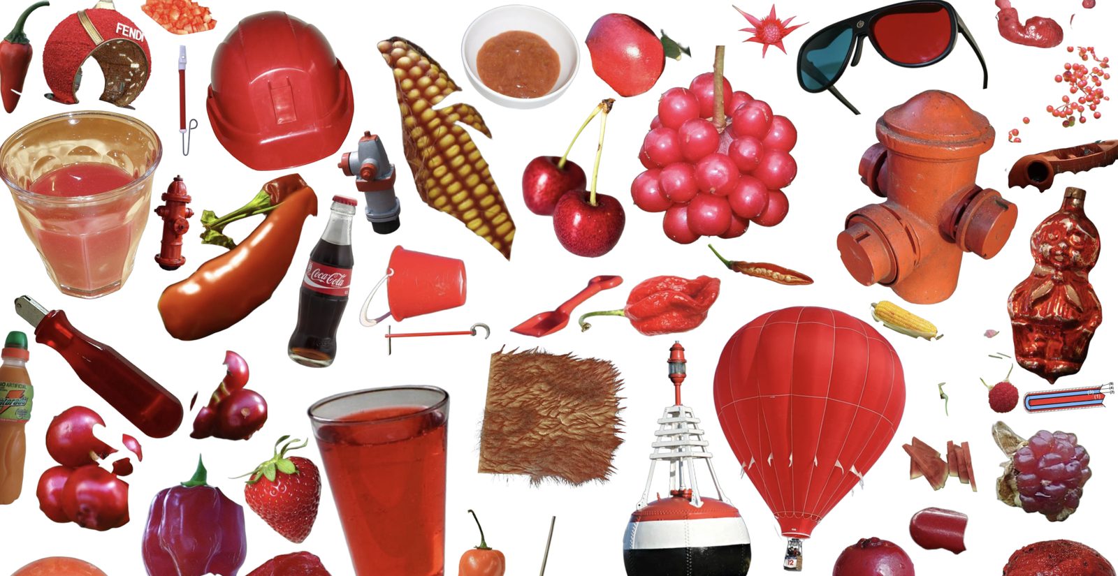 Wiki Spy classroom activities: an I Spy page of red objects from Wikipedia